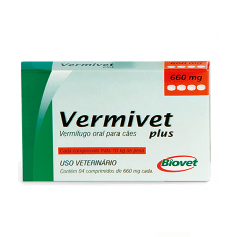 Vermivet plus 660mg – 4 comprimidos Vermivet plus 660mg – 4 comprimidos