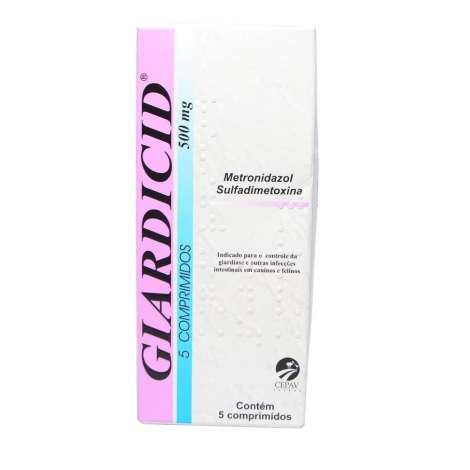 Giardicid 500mg - 5 comprimidos Giardicid 500mg - 5 comprimidos