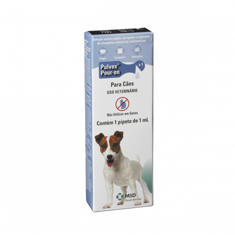 Antipulgas MSD Pulvex Pour-On - Cães até 15 Kg Antipulgas MSD Pulvex Pour-On - Cães até 15 Kg